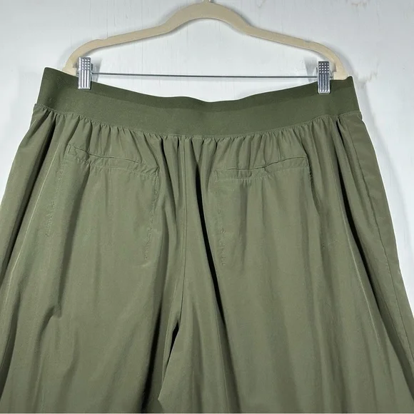 Athleta Brooklyn Heights High Rise Wide Leg Pants Women's 20 Olive Army Green - Picture 4 of 9